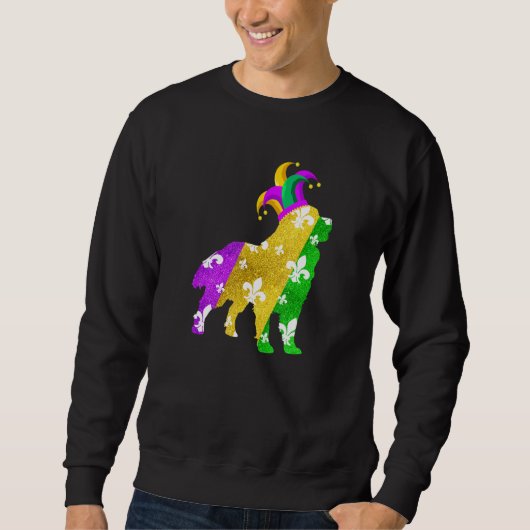Bernese Mountain Dog Mardi Gras Carnivals Funny Pu Sweatshirt (Vorderseite)