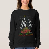 Bernese Mountain Dog Matching Santa Christmas Tre Sweatshirt (Vorderseite)
