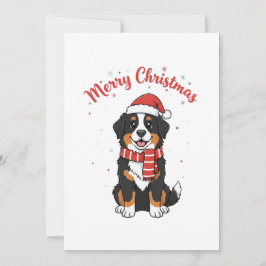 Bernese Mountain Dog Merry Christmas Doodle Feiertagskarte