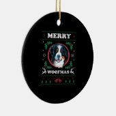 Bernese Mountain Dog Merry Woofmas Christmas Dog G Keramik Ornament (Rechts)
