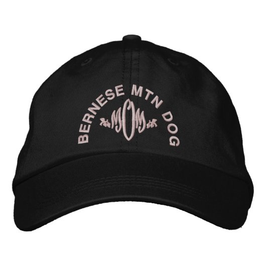 Bernese Mountain Dog MOM Bestickte Baseballkappe (Vorderseite)