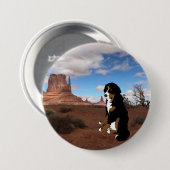Bernese Mountain Dog Monument Valle Button (Vorne & Hinten)