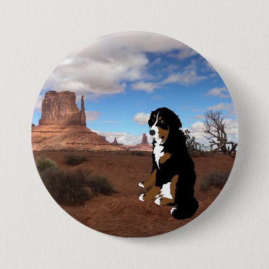 Bernese Mountain Dog Monument Valle Button (Vorderseite)