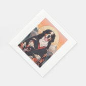 Bernese Mountain Dog Mount Fuji Serviette (Ecke)