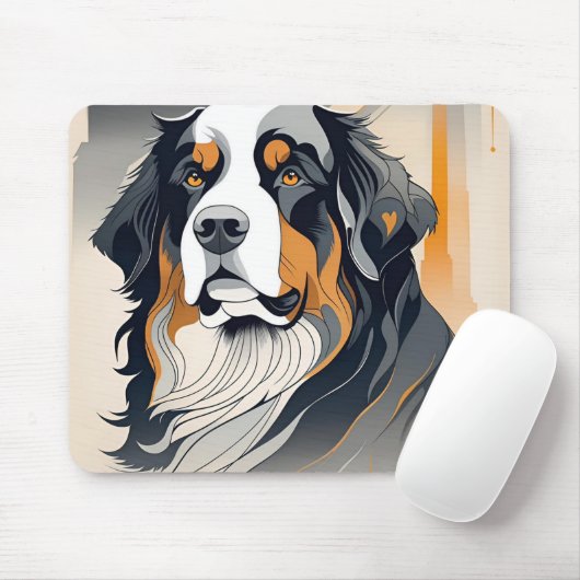 Bernese Mountain Dog Mousepad (Mit Mouse)