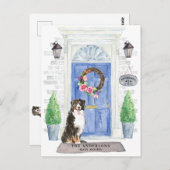 Bernese Mountain Dog Moving Ankündigung Postcard Postkarte (Vorne/Hinten)