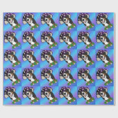 Bernese Mountain Dog Mushroom Cap Geschenkpapier (Flach)