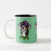 Bernese Mountain Dog Mushroom Cap Zweifarbige Tasse (Links)