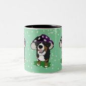 Bernese Mountain Dog Mushroom Cap Zweifarbige Tasse (Mittel)