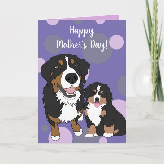 Bernese Mountain Dog Muttertag Karte (Vorderseite)