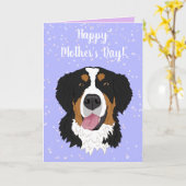 Bernese Mountain Dog Muttertag Karte (Gelbe Blume)