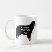 Bernese Mountain Dog Name Silhouette Rost Kaffeetasse (Links)