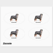 Bernese Mountain Dog Ovaler Aufkleber (Blatt)