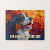 Bernese Mountain Dog Paper Quilling Art Portrait Puzzle (Horizontal)