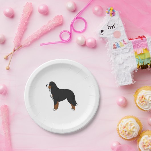 Bernese Mountain Dog Pappteller (Party)