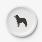 Bernese Mountain Dog Pappteller (Vorderseite)