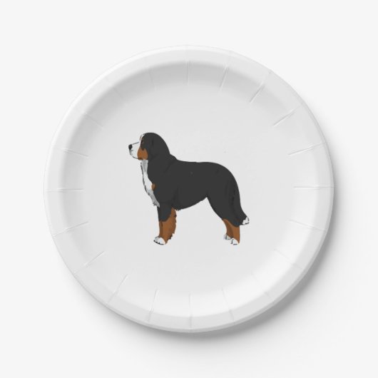 Bernese Mountain Dog Pappteller (Vorderseite)