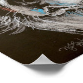 Bernese Mountain Dog Pastel Portrait Poster (Ecke)