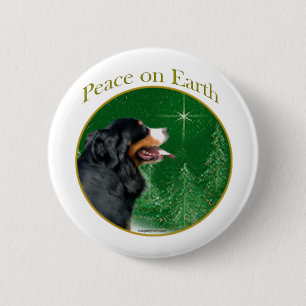 Bernese Mountain Dog Peace Button