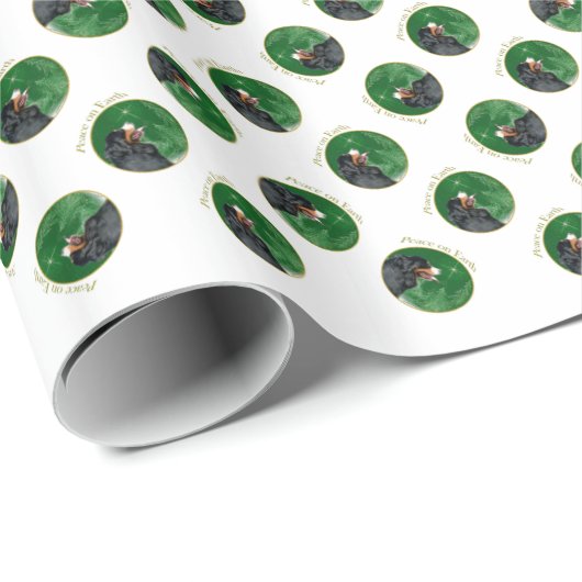Bernese Mountain Dog Peace Geschenkpapier (Rolleneckpunkt)