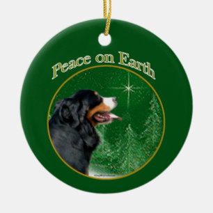 Bernese Mountain Dog Peace Keramik Ornament