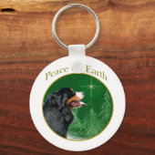 Bernese Mountain Dog Peace Schlüsselanhänger (Vorderseite)