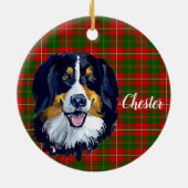Bernese Mountain Dog Personalisiert Keramik Ornament (Hinten)