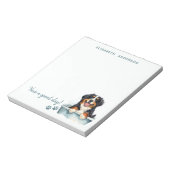 Bernese Mountain Dog Personalisiert Notizblock (Rotiert)