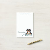 Bernese Mountain Dog Personalisiert Post-it Klebezettel (Auf Schreibtisch)