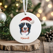 Bernese Mountain Dog Personalisiert Weihnachten Keramik Ornament