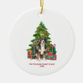 Bernese Mountain Dog Personalisiert Weihnachten Keramik Ornament (Vorne)