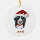 Bernese Mountain Dog Personalisiert Weihnachten Keramik Ornament (Vorne)