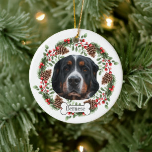 Bernese Mountain Dog Personalisiertes Haustier Orn Keramik Ornament