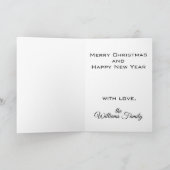 Bernese mountain dog personalized Christmas Feiertagskarte (Innenseite)