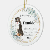 Bernese Mountain Dog Pet Memorial Keramik Ornament (Links)