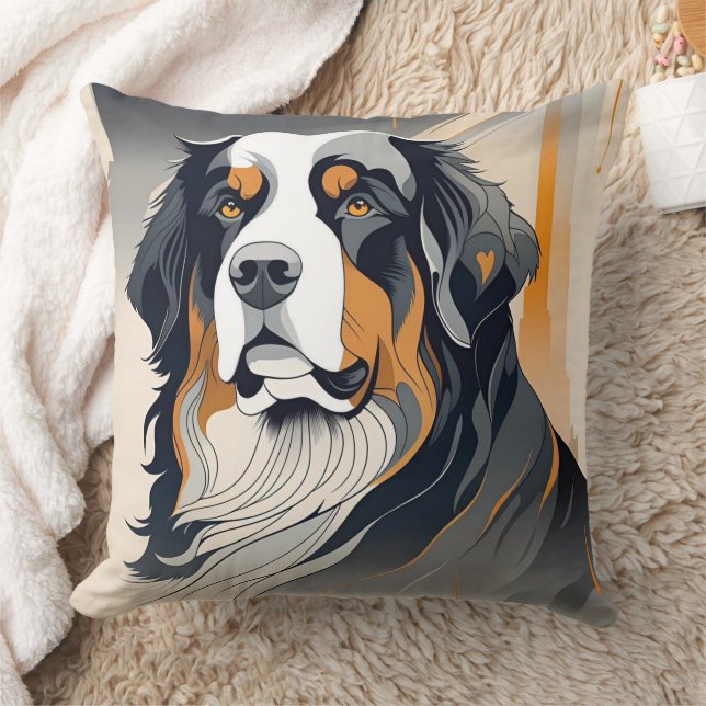 Bernese Mountain Dog Pillow Kissen (Decke)