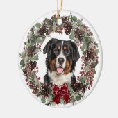 Bernese Mountain Dog Pinecone Personalisiert Keramik Ornament (Links)