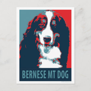 Bernese Mountain Dog Political Parody Poster Postkarte