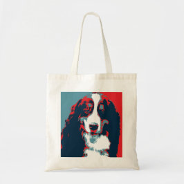 Bernese Mountain Dog Political Parody Poster Tragetasche
