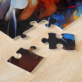 Bernese Mountain Dog Portrait Akryllische Kunst Pr Puzzle (Seite)