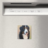 Bernese Mountain Dog Portrait Magnet (In Situ (Geschirrspüler))