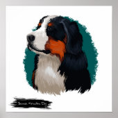 Bernese Mountain Dog Portrait | Pet Portrait Poster (Vorne)