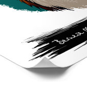 Bernese Mountain Dog Portrait | Pet Portrait Poster (Ecke)