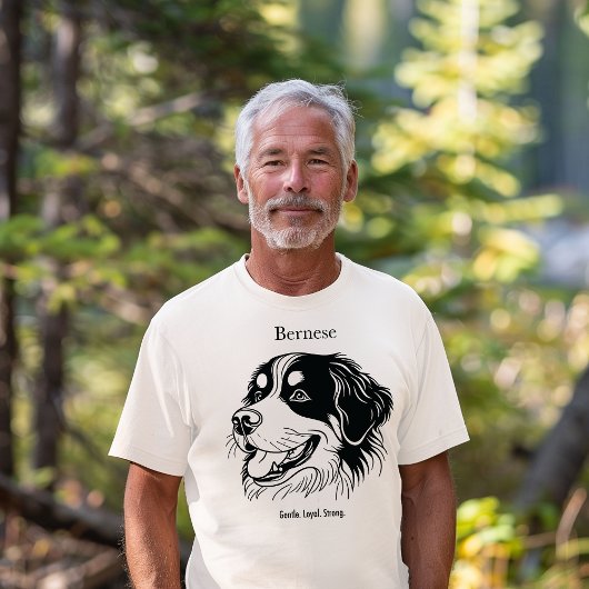 Bernese Mountain Dog Portrait T-Shirt