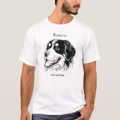Bernese Mountain Dog Portrait T-Shirt (Vorderseite)