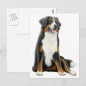 Bernese Mountain Dog Postcard Postkarte (Vorne/Hinten)