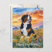 Bernese Mountain Dog Postcross - Postcard Postkarte (Vorne/Hinten)