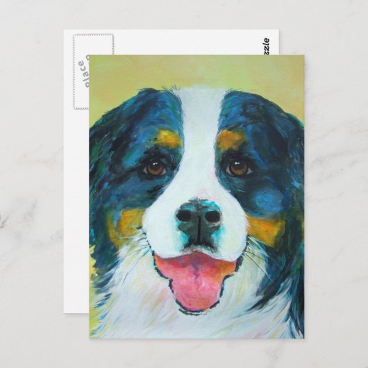 Bernese Mountain Dog Postkarte (Vorne/Hinten)