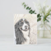 Bernese Mountain Dog Postkarte (Stehend Vorderseite)