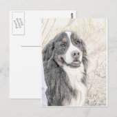 Bernese Mountain Dog Postkarte (Vorne/Hinten)